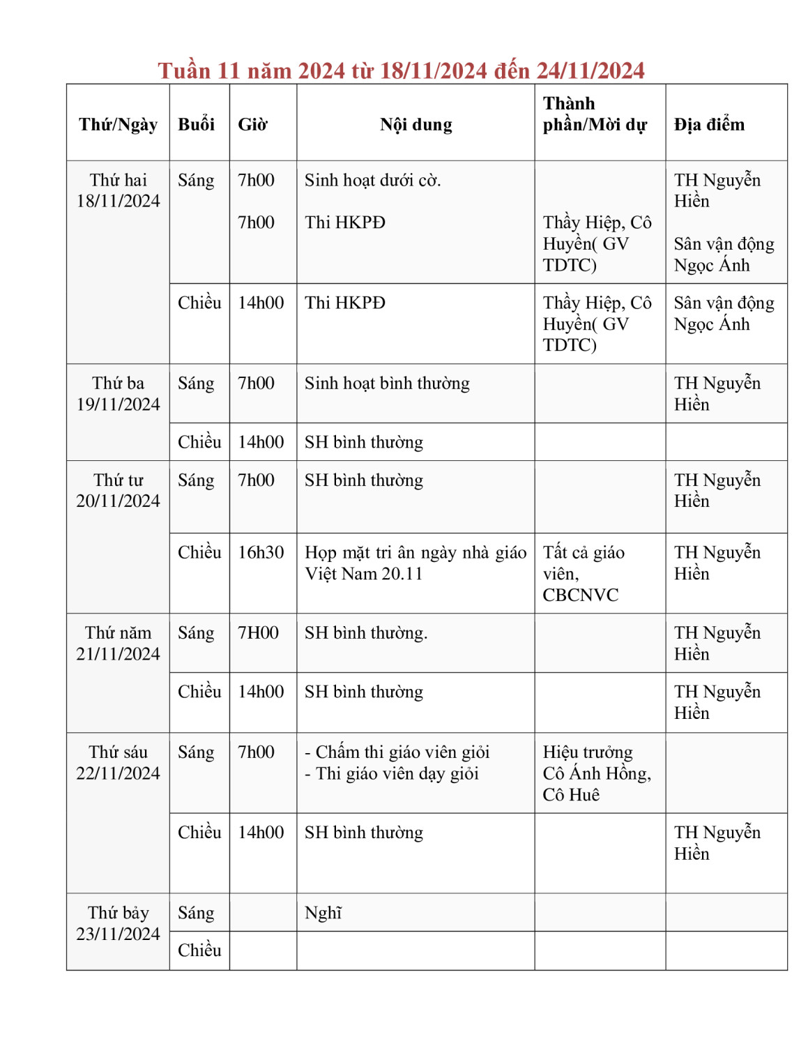 Năm học 2024 - 2025